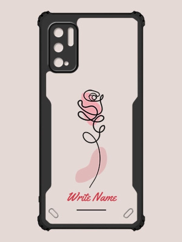 Custom Poco M3 Pro Custom Hybrid Mobile Phone Case With Rose Flower Design