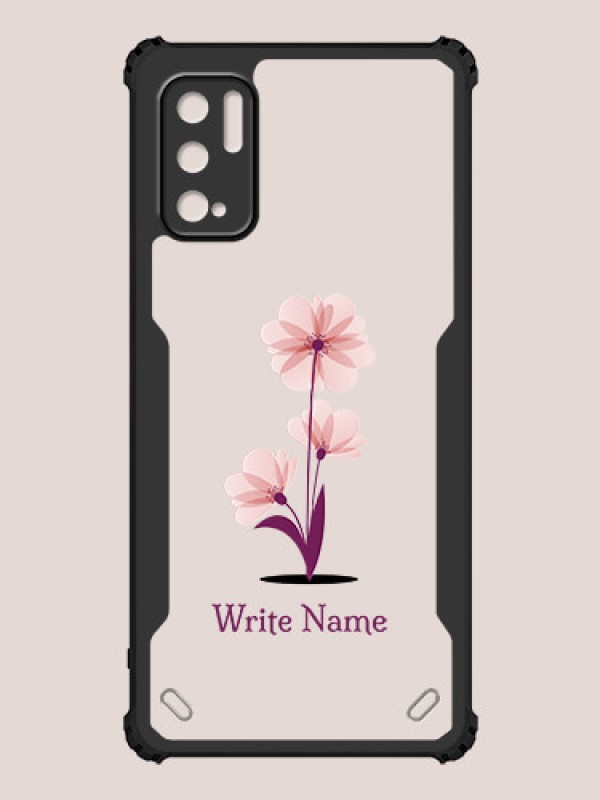 Custom Poco M3 Pro Custom Hybrid Mobile Phone Case With Flower Design