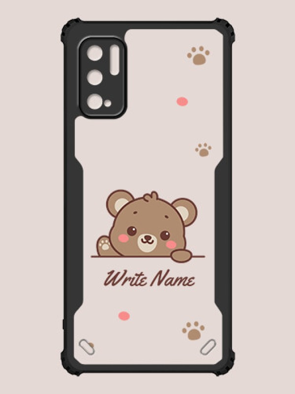Custom Poco M3 Pro Custom Hybrid Mobile Phone Case With Cute Bear Cub Design
