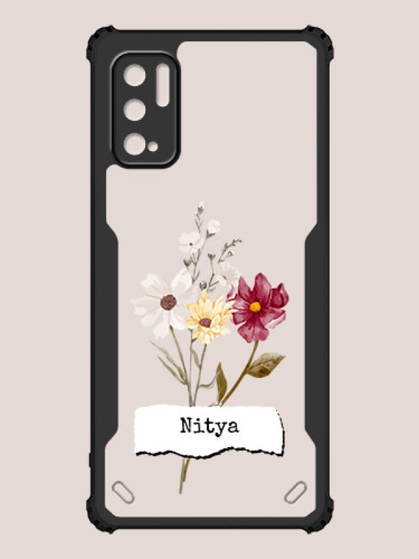 Custom Poco M3 Pro Custom Hybrid Mobile Phone Case With Beautiful Flowers Design