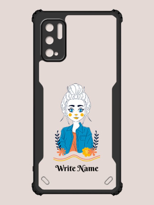 Custom Poco M3 Pro Custom Hybrid Mobile Phone Case With Cute Cartoon Girl Design