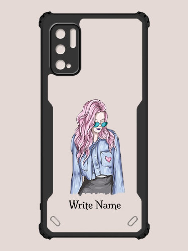 Custom Poco M3 Pro Custom Hybrid Mobile Phone Case With Cool Girl Design