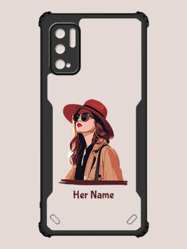 Custom Poco M3 Pro Custom Hybrid Mobile Phone Case With Independent Woman Design