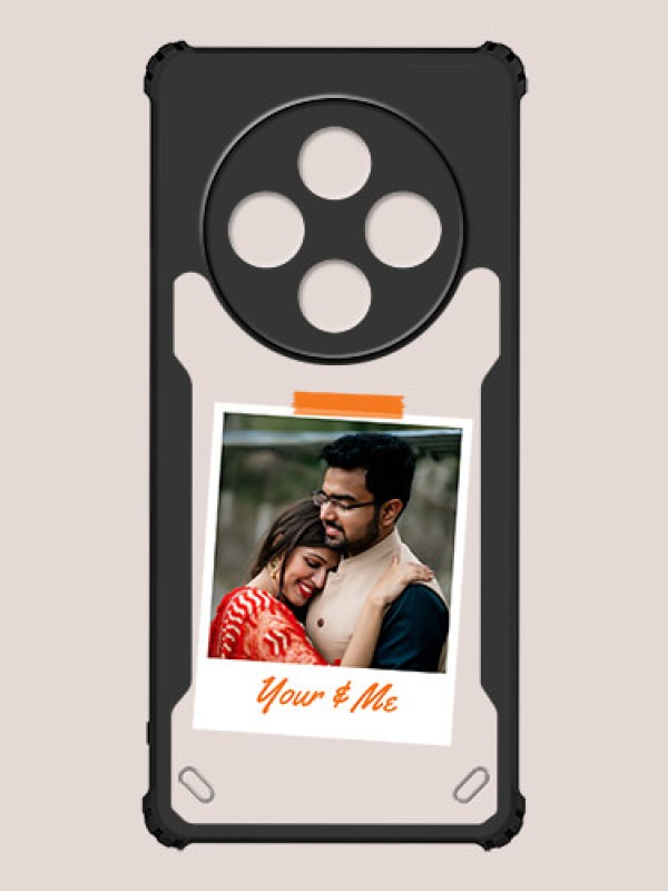 Custom Poco M7 5G Custom Hybrid Mobile Phone Case With You and Me Themed Polaroid Picture Style Design