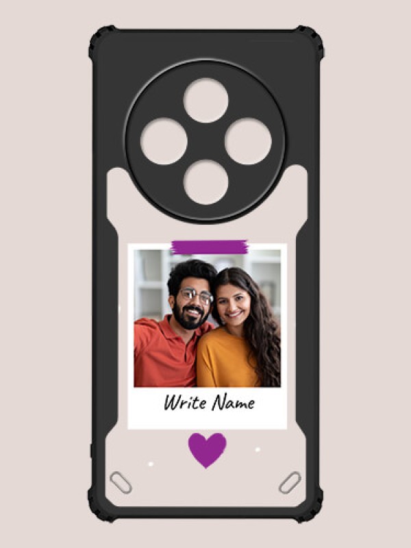 Custom Poco M7 5G Custom Hybrid Mobile Phone Case With Couple Themed Polaroid Picture Style Design