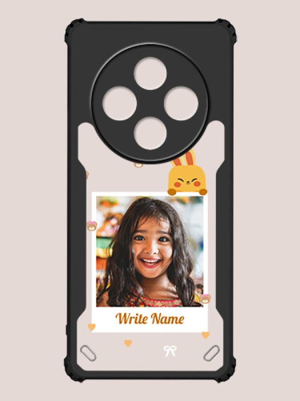 Custom Poco M7 5G Custom Hybrid Mobile Phone Case With Cute Yellow Mouse Themed Polaroid Picture Style Design