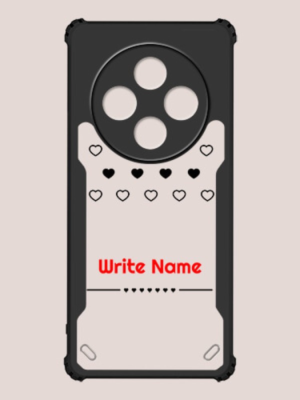 Custom Poco M7 5G Custom Hybrid Mobile Phone Case With Heart Themed Design