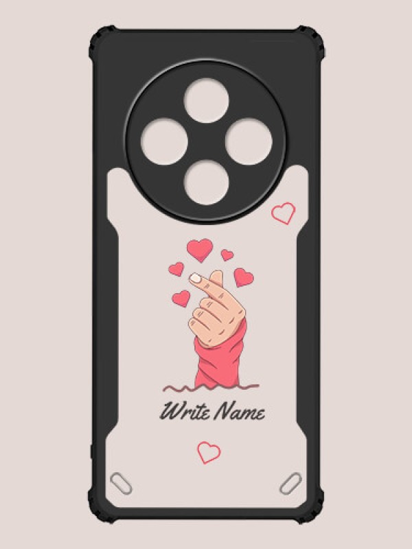 Custom Poco M7 5G Custom Hybrid Mobile Phone Case With Lovely Floating Hearts Design