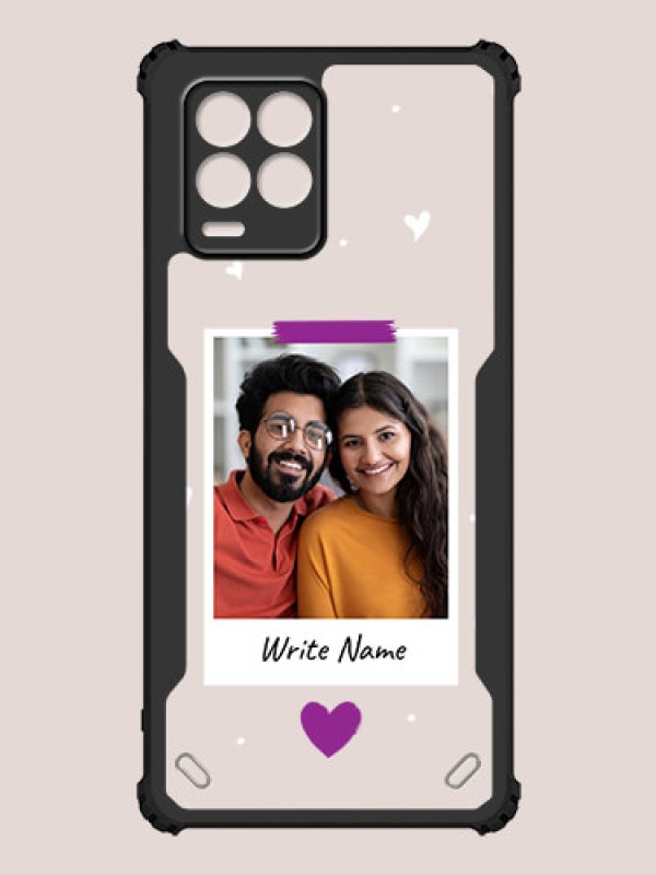 Custom Realme 8 Custom Hybrid Mobile Phone Case With Couple Themed Polaroid Picture Style Design