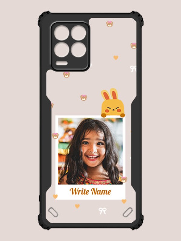 Custom Realme 8 Custom Hybrid Mobile Phone Case With Cute Yellow Mouse Themed Polaroid Picture Style Design