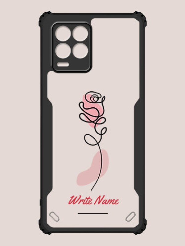 Custom Realme 8 Custom Hybrid Mobile Phone Case With Rose Flower Design