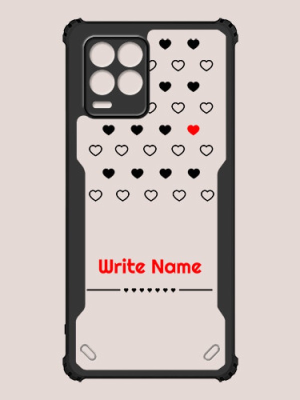 Custom Realme 8 Custom Hybrid Mobile Phone Case With Heart Themed Design