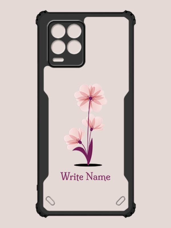 Custom Realme 8 Custom Hybrid Mobile Phone Case With Flower Design