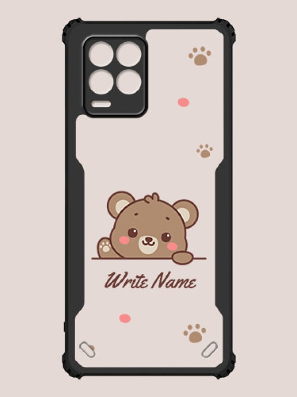 Custom Realme 8 Custom Hybrid Mobile Phone Case With Cute Bear Cub Design