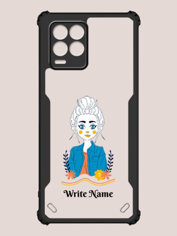 Custom Realme 8 Custom Hybrid Mobile Phone Case With Cute Cartoon Girl Design