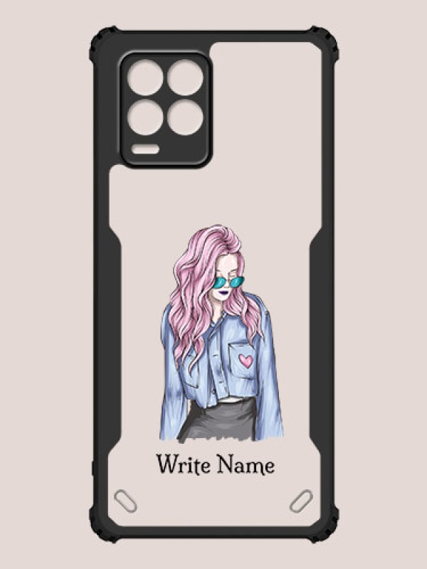 Custom Realme 8 Custom Hybrid Mobile Phone Case With Cool Girl Design