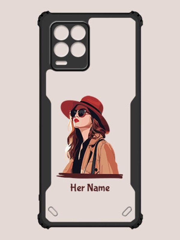Custom Realme 8 Custom Hybrid Mobile Phone Case With Independent Woman Design