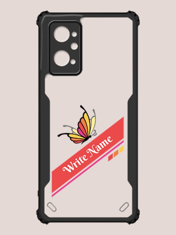 Custom Realme 9i 4G Custom Hybrid Mobile Phone Case With Colorful Butterfly Design