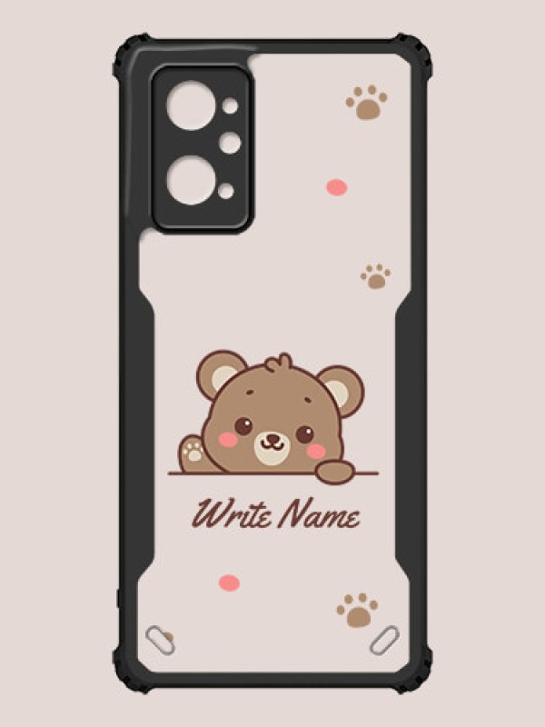 Custom Realme 9i 4G Custom Hybrid Mobile Phone Case With Cute Bear Cub Design