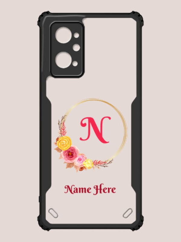 Custom Realme 9i 4G Custom Hybrid Mobile Phone Case With Wreath Themed Design