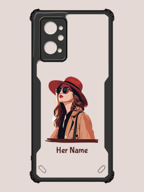 Custom Realme 9i 4G Custom Hybrid Mobile Phone Case With Independent Woman Design