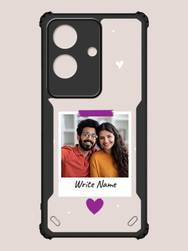 Custom Realme C61 4G Custom Hybrid Mobile Phone Case With Couple Themed Polaroid Picture Style Design