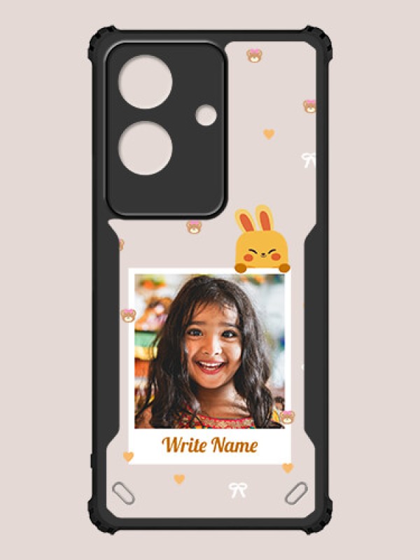 Custom Realme C61 4G Custom Hybrid Mobile Phone Case With Cute Yellow Mouse Themed Polaroid Picture Style Design