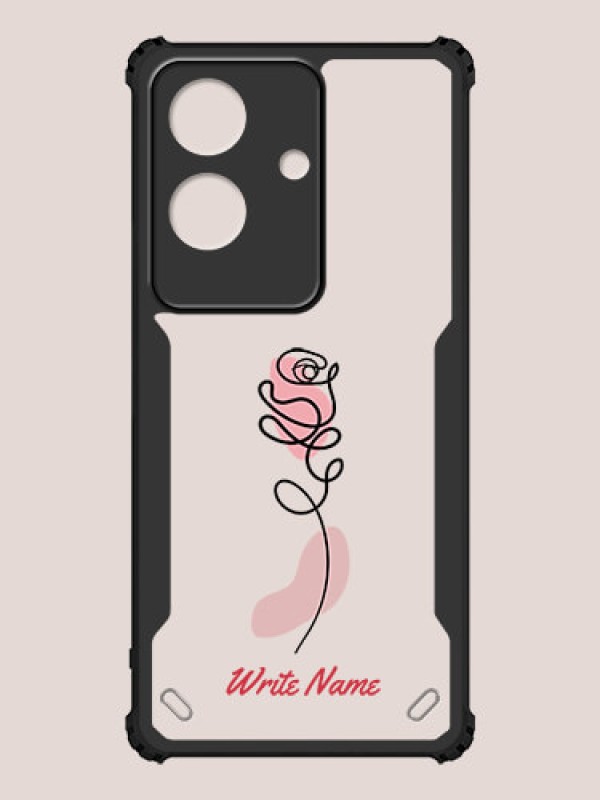 Custom Realme C61 4G Custom Hybrid Mobile Phone Case With Rose Flower Design