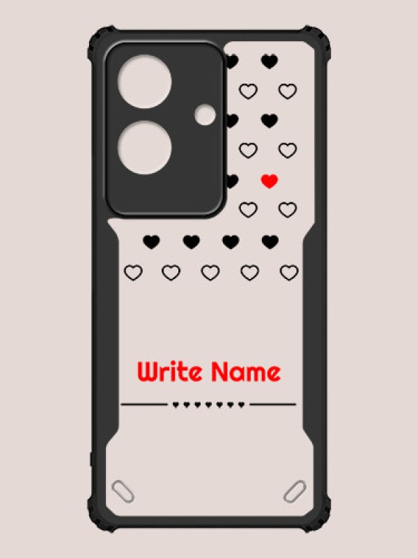 Custom Realme C61 4G Custom Hybrid Mobile Phone Case With Heart Themed Design