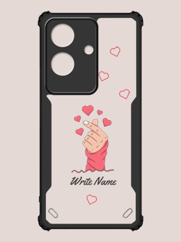 Custom Realme C61 4G Custom Hybrid Mobile Phone Case With Lovely Floating Hearts Design