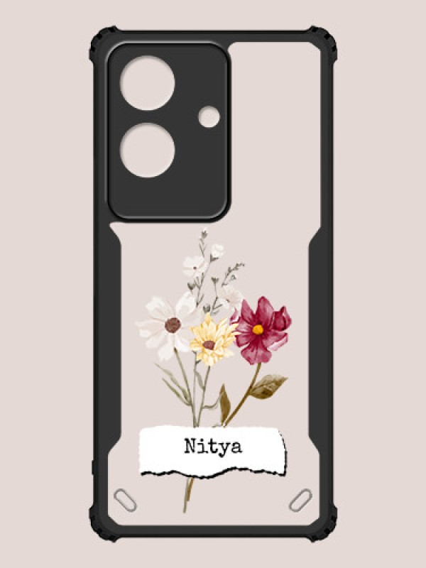 Custom Realme C61 4G Custom Hybrid Mobile Phone Case With Beautiful Flowers Design