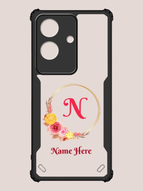 Custom Realme C61 4G Custom Hybrid Mobile Phone Case With Wreath Themed Design