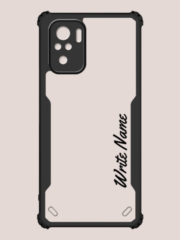 Custom Redmi Note 10 4G Custom Hybrid Mobile Phone Case With Simple Text Design