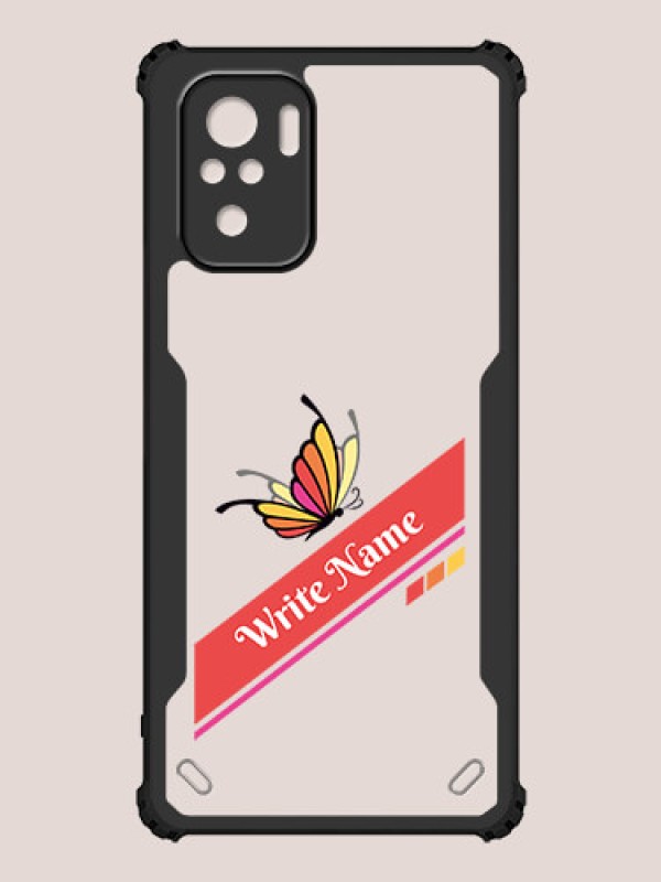 Custom Redmi Note 10 4G Custom Hybrid Mobile Phone Case With Colorful Butterfly Design
