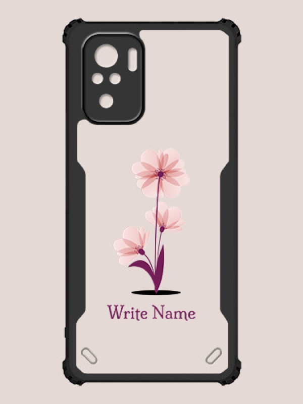 Custom Redmi Note 10 4G Custom Hybrid Mobile Phone Case With Flower Design
