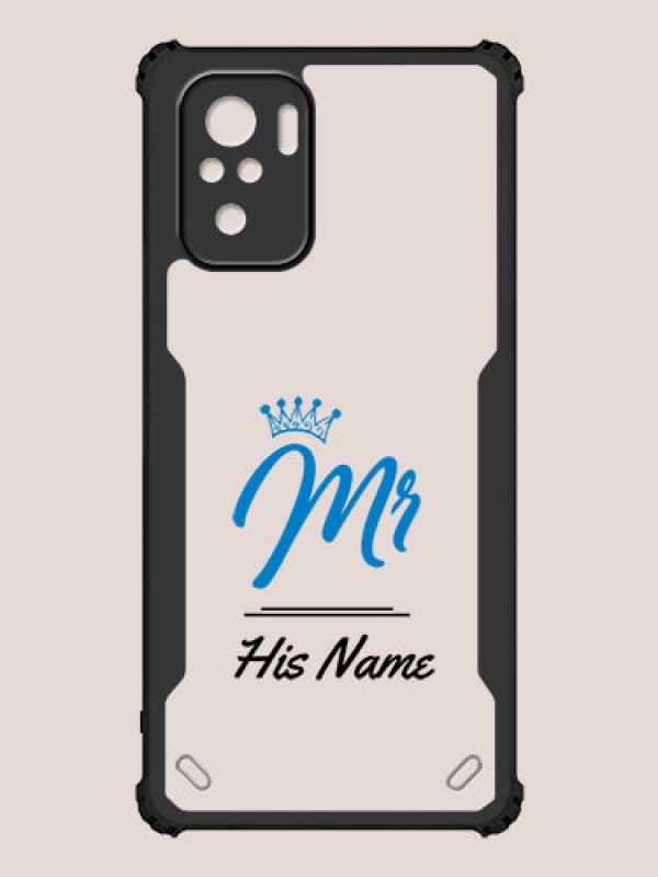 Custom Redmi Note 10 4G Custom Hybrid Mobile Phone Case With Mr King Design