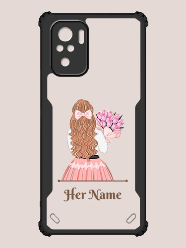Custom Redmi Note 10 4G Custom Hybrid Mobile Phone Case With Beautiful Woman Design