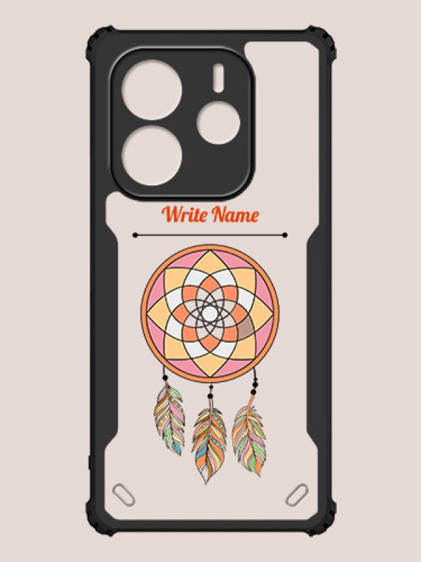 Custom Redmi Note 14 Custom Hybrid Mobile Phone Case With Dream Catcher Design