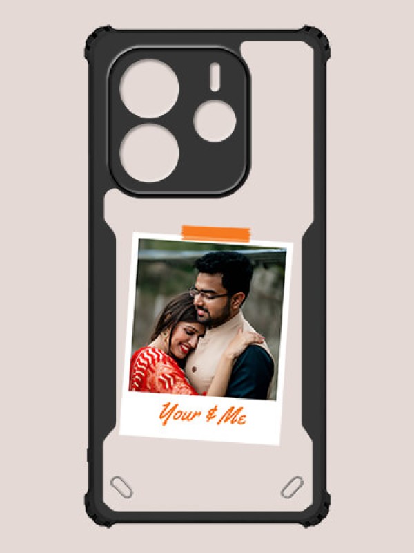 Custom Redmi Note 14 Custom Hybrid Mobile Phone Case With You and Me Themed Polaroid Picture Style Design
