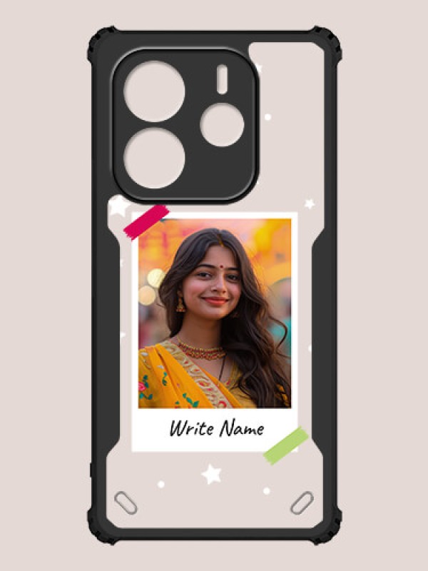 Custom Redmi Note 14 Custom Hybrid Mobile Phone Case With Polaroid Picture Style Design