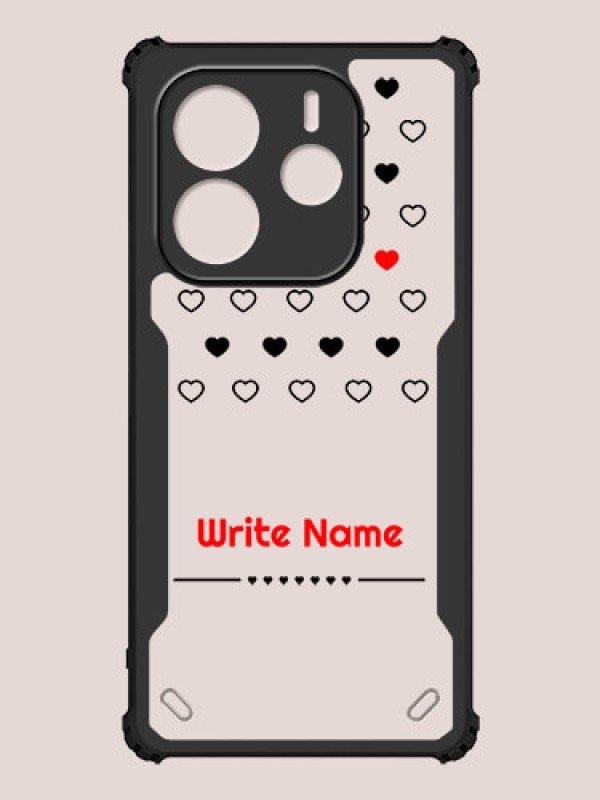 Custom Redmi Note 14 Custom Hybrid Mobile Phone Case With Heart Themed Design