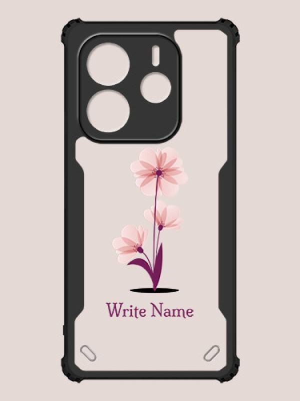 Custom Redmi Note 14 Custom Hybrid Mobile Phone Case With Flower Design