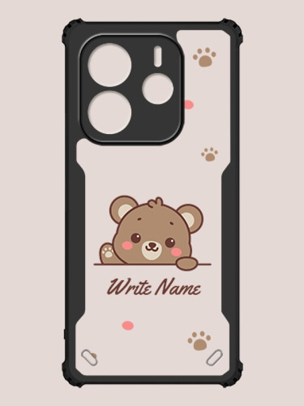 Custom Redmi Note 14 Custom Hybrid Mobile Phone Case With Cute Bear Cub Design