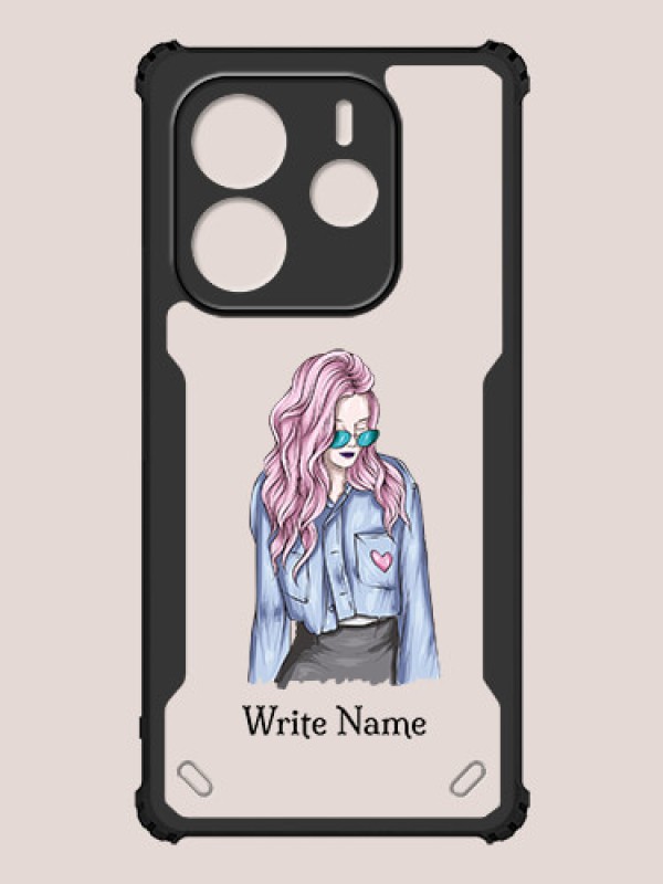 Custom Redmi Note 14 Custom Hybrid Mobile Phone Case With Cool Girl Design