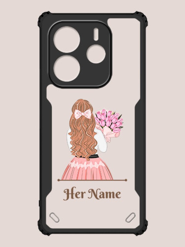 Custom Redmi Note 14 Custom Hybrid Mobile Phone Case With Beautiful Woman Design