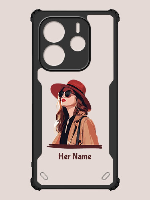 Custom Redmi Note 14 Custom Hybrid Mobile Phone Case With Independent Woman Design