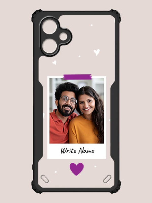Custom Galaxy A06 Custom Hybrid Mobile Phone Case With Couple Themed Polaroid Picture Style Design