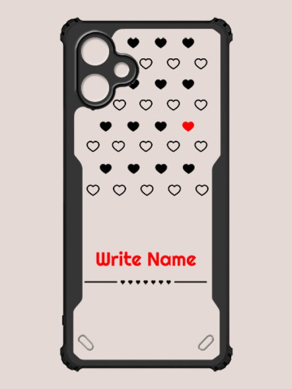 Custom Galaxy A06 Custom Hybrid Mobile Phone Case With Heart Themed Design