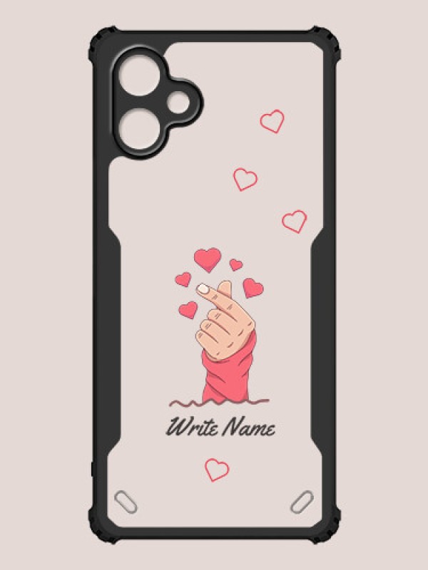 Custom Galaxy A06 Custom Hybrid Mobile Phone Case With Lovely Floating Hearts Design