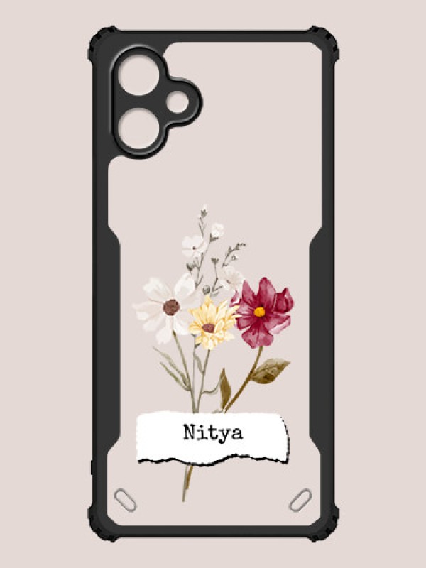 Custom Galaxy A06 Custom Hybrid Mobile Phone Case With Beautiful Flowers Design
